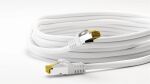 Goobay RJ45 Patchkabel CAT 6A S/FTP (PiMF), 500 MHz mit CAT 7 Rohkabel, weiß, 15m