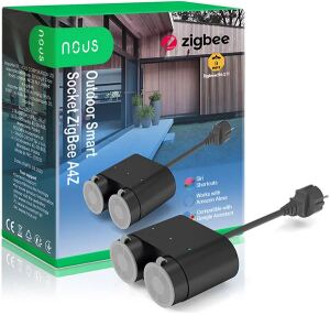 NOUS A4Z Outdoor Stecker ZigBee 2-fa 3680W/2xSchuko/IP44/ZigBee