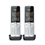 Gigaset COMFORT 500HX duo Analoges/DECT-Telefon Anrufer-Identifikation Schwarz, Silber