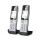 Gigaset COMFORT 500HX duo Analoges/DECT-Telefon Anrufer-Identifikation Schwarz, Silber