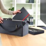 Leitz 67230089 Aufbewahrungsbox Aufbewahrungstasche Rechteckig Stoff Grau