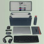 Leitz 67230089 Aufbewahrungsbox Aufbewahrungstasche Rechteckig Stoff Grau