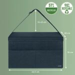 Leitz 67230089 Aufbewahrungsbox Aufbewahrungstasche Rechteckig Stoff Grau