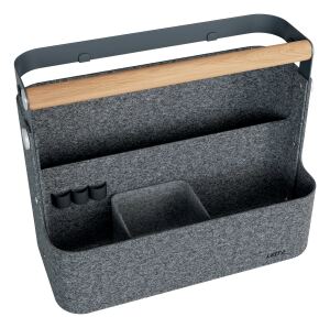 Leitz 61990089 Aufbewahrungsbox Rechteckig Filz, Recyceltes Polyester, Buche Grau