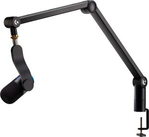 LOGITECH Yeticaster GX Dynamic RGB G Mic w/LIGHTSYNC - Boom Arm, Black
