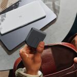 Logitech Mobi Fold Maus Reisen Beidhändig RF Wireless + Bluetooth Optisch 4000 DPI