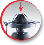 Moulinex PC1208 Elektrische Zitronenpresse 0,45 l 25 W Schwarz, Transparent