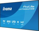 iiyama LH7566UHSB-B1AG Signage-Display Digital Signage Flachbildschirm 190,5 cm (75") LCD WLAN 800 cd/m² 4K Ultra HD Schwarz Eingebauter Prozessor Android 24/7
