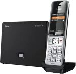 Gigaset BasicLine IP + COMFORT 500HX DECT-Telefon Anrufer-Identifikation Schwarz, Silber