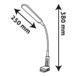 Avide LED-Schreibtischlampe mit Halterung und Ständer