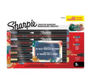 Sharpie Creative Marker 5 Stück(e) Rundspitze Hellblau, Lila, Beige, Beige, Blau