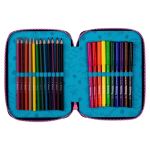 McNeill Stitch Hartschalenetui für Stifte Blau, Pink