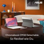 ASUS Chromebook CM32 CM3206DM4A-TR0145 MediaTek Kompanio Kompanio 540 30,7 cm (12.1") Touchscreen WQXGA 8 GB LPDDR5x-SDRAM 128 GB eMMC Wi-Fi 6 (802.11ax) ChromeOS Titan QWERTZ Deutsch