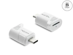 DELOCK Mini Card Reader USB Typ-C f. Micro SD Speicherkarten