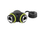 DELOCK Kabelverb. RJ45 Bu > Bu Cat.6 M23x1,5mm 90°...
