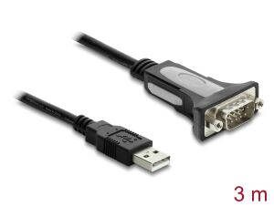 DELOCK Adapter USB 2.0 Typ-A > 1x Seriell RS-232 D-Sub 9 3m