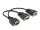 DeLOCK Adapter Y-Kabel D-Sub9 1 x Stecker mit Muttern zu 2 x Buchse mit Schrauben 25 cm