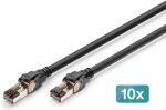 DIGITUS Patchkabel CAT 8.1 S/FTP 10 Stück 5,0m schwarz