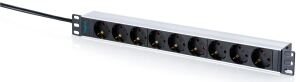 DIGITUS 9-Fach Steckdosenleiste 1HE PDU, mit Schutzkontakt