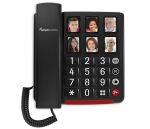 AMPLICOMMS BigTel40 Seniorentelefon, Schnur, Foto-Tasten