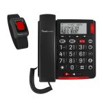 amplicomms BigTel 50 Alarm Plus Analoges Telefon Anrufer-Identifikation Dunkles Grau
