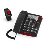 amplicomms BigTel 50 Alarm Plus Analoges Telefon Anrufer-Identifikation Dunkles Grau