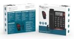 amplicomms BigTel 50 Alarm Plus Analoges Telefon Anrufer-Identifikation Dunkles Grau