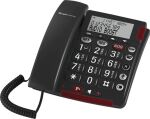 amplicomms BigTel 50 Alarm Plus Duo Analoges Telefon Anrufer-Identifikation Dunkles Grau