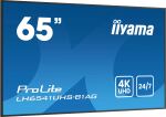 iiyama LH6541UHS-B1AG Signage-Display 163,8 cm (64.5") LCD 500 cd/m² 4K Ultra HD Schwarz 24/7