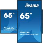 iiyama LH6541UHS-B1AG Signage-Display 163,8 cm (64.5") LCD 500 cd/m² 4K Ultra HD Schwarz 24/7