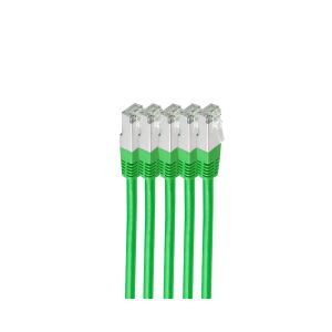 shiverpeaks BS75711-HG-SET5 Netzwerkkabel Grün 1 m Cat6 S/FTP (S-STP) Rund