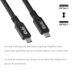 CLUB3D USB-C®-Kabel 8K60Hz 100W , USB4 ,53 ft