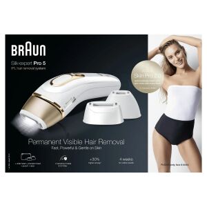 Braun Silk-expert Pro 5 PL5243 Lichtimpulstechnologie (IPL) Gold, Weiß