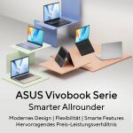 ASUS Vivobook S14 OLED S5406SAL-SF312W Copilot+ PC Intel Core Ultra 5 226V Laptop 35,6 cm (14") WUXGA 16 GB LPDDR5x-SDRAM 512 GB SSD Wi-Fi 7 (802.11be) Windows 11 Home Silber QWERTZ Deutsch