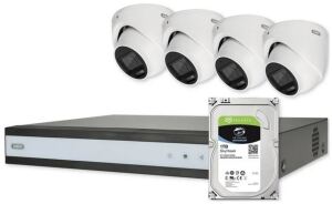 ABUS Analog-Video-Set: 4 Mini-Dome-Kameras + Rekorder
