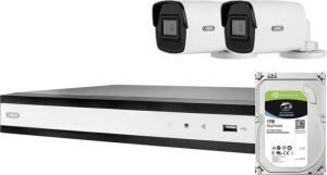 ABUS PoE-Video-Set: 2 Mini-Tube-Kameras + NVR