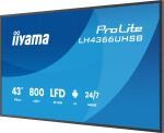 iiyama LH4366UHSB-B1AG Signage-Display Digital Signage Flachbildschirm 109,2 cm (43") LCD WLAN 800 cd/m² 4K Ultra HD Schwarz Eingebauter Prozessor Android 24/7