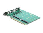 DELOCK PCI Express 5.0 x16 Karte > 4x intern NVMe M.2 Key M