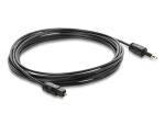 DELOCK Toslink Kabel mini 3,5mm St/St 2,2mm Durchm. 5m schw.