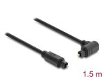 DELOCK Toslink Kabel St 90° gew/St gerade 4mm Durchm. 1,5m