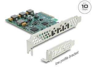DELOCK PCI Express x4 Karte > 4x USB-C 10Gbps Low Profile