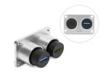DELOCK Dual EinbauBu USB 5Gbps Typ-A Bu+HDMI Bu 4K silber