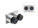 DELOCK Dual EinbauBu USB 5Gbps Typ-A Bu+USB 10Gbps USB-C Bu