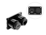 DELOCK Dual EinbauBu USB 10Gbps USB-C Bu PD 100W+RJ45 Bu