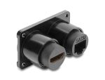 DELOCK Dual Einbaubuchse RJ45 Bu Cat.6 + HDMI Bu 4K schwarz