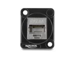 DELOCK D-Typ Modul RJ45 Bu > Bu 90° gew. Cat.6A schwarz/silb