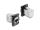 DeLOCK D-Typ Modul RJ45 Buchse zu Buchse 90° gewinkelt Cat.6A schwarz / silber