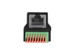 DELOCK RJ45 Bu > Terminalblock m Drucktaster Adapter 90° gew