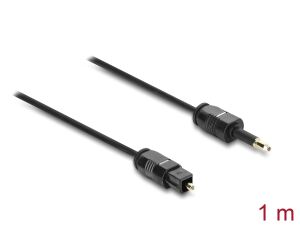 DELOCK TOSLINK Kabel 3,5mm St/St 2,2mm Durchm. 1m schwarz
