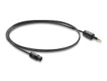 DELOCK TOSLINK Kabel 3,5mm St/St 2,2mm Durchm. 1m schwarz
